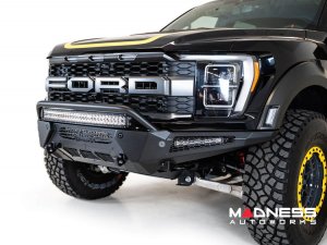 Ford Raptor Front Bumper - HoneyBadger - w/ Hoop - Addictive Desert Designs - 2021 Ford Raptor Front Bumper - HoneyBadger - w/ Hoop - Addictive Desert Designs - 2021
